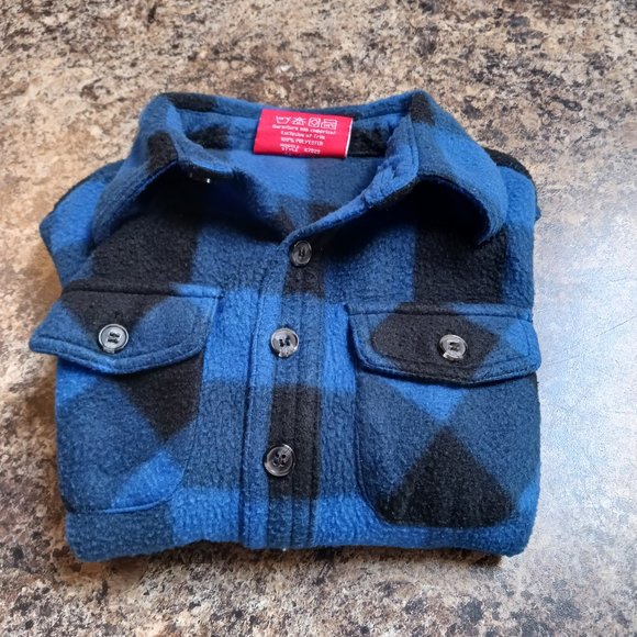 🛍️❤️Kids Northern Souvenirs Blue Plaid Lumberjack Shacket🛍️❤️   Size 4 - Picture 7 of 7